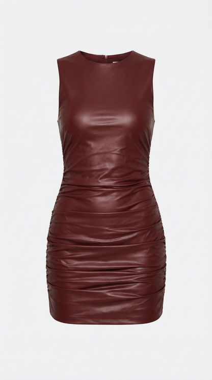 Bernice | Vestido Mini de Piel Sintética