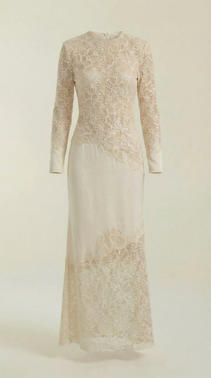 Elise | Vestido Maxi con Lentejuelas y Encaje