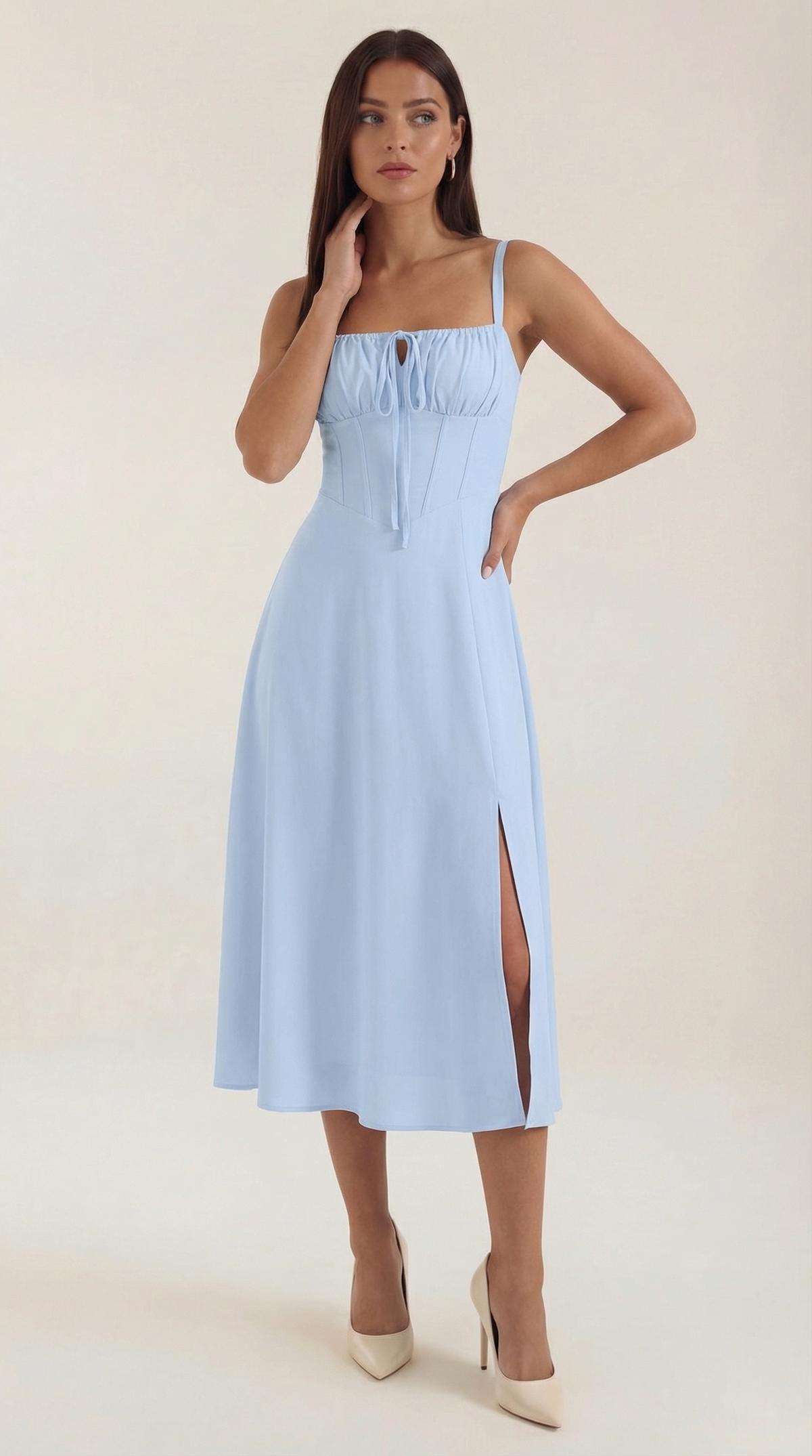 Jade | Vestido Midi con Cordones