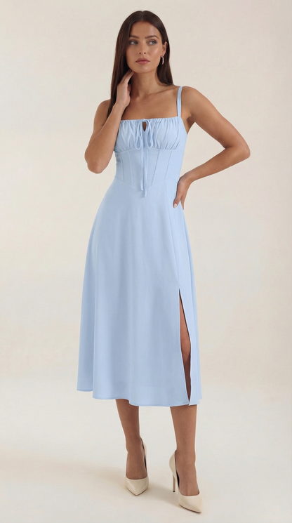 Jade | Vestido Midi con Cordones
