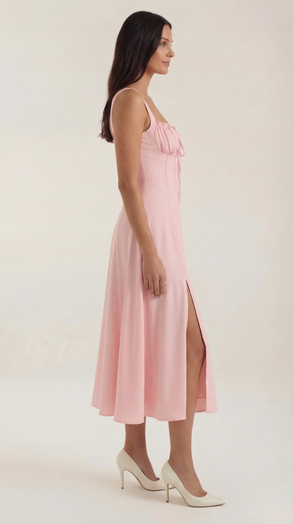 Jade | Vestido Midi con Cordones