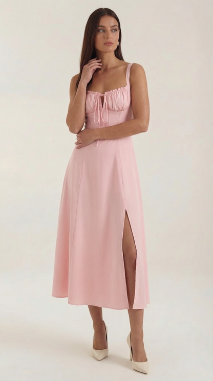 Jade | Vestido Midi con Cordones