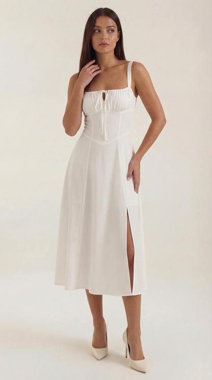 Jade | Vestido Midi con Cordones