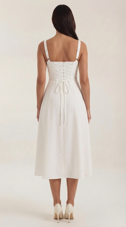 Jade | Vestido Midi con Cordones