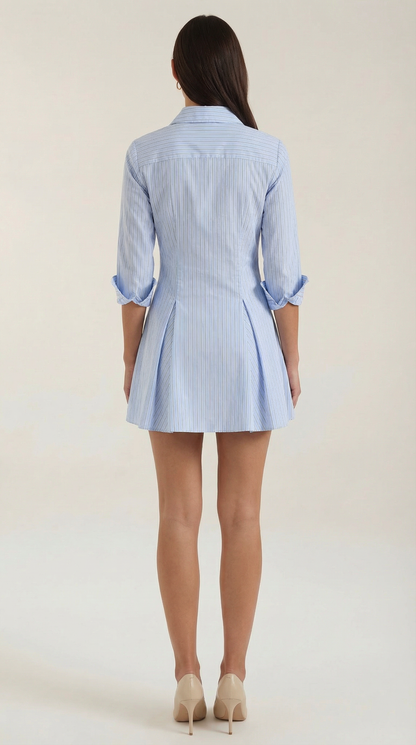 Jeanette | Vestido Camisero a Rayas