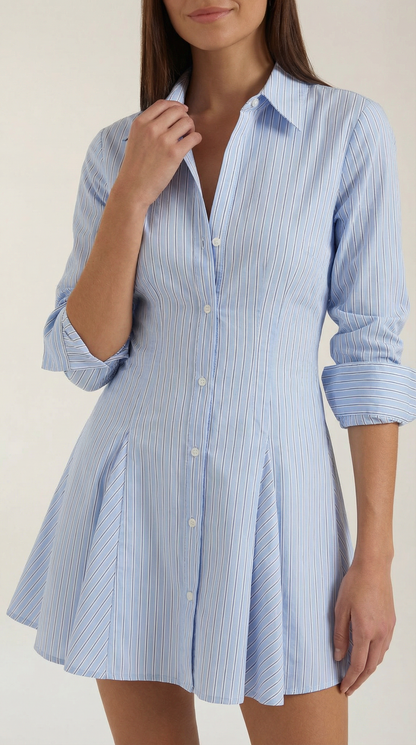 Jeanette | Vestido Camisero a Rayas