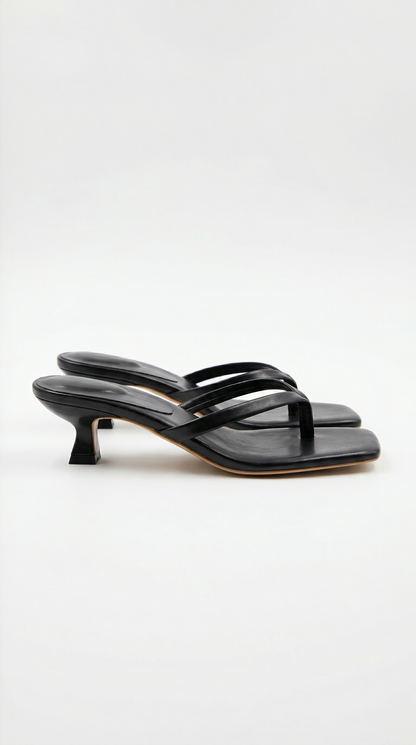 Jessica | Sandalias de Dedo con Tacón Kitten