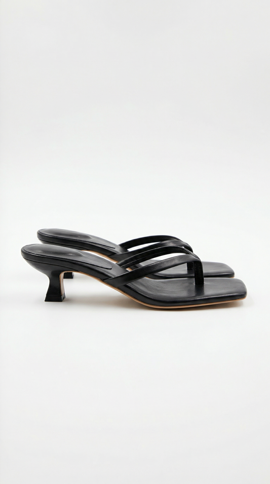 Jessica | Sandalias de Dedo con Tacón Kitten