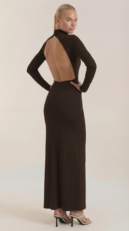 Krista | Vestido Maxi de Cuello Alto