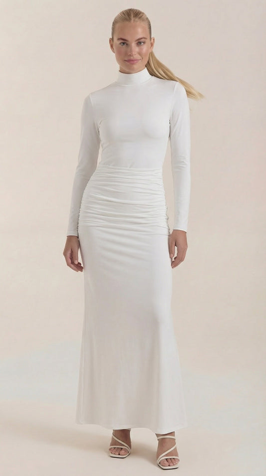 Krista | Vestido Maxi de Cuello Alto
