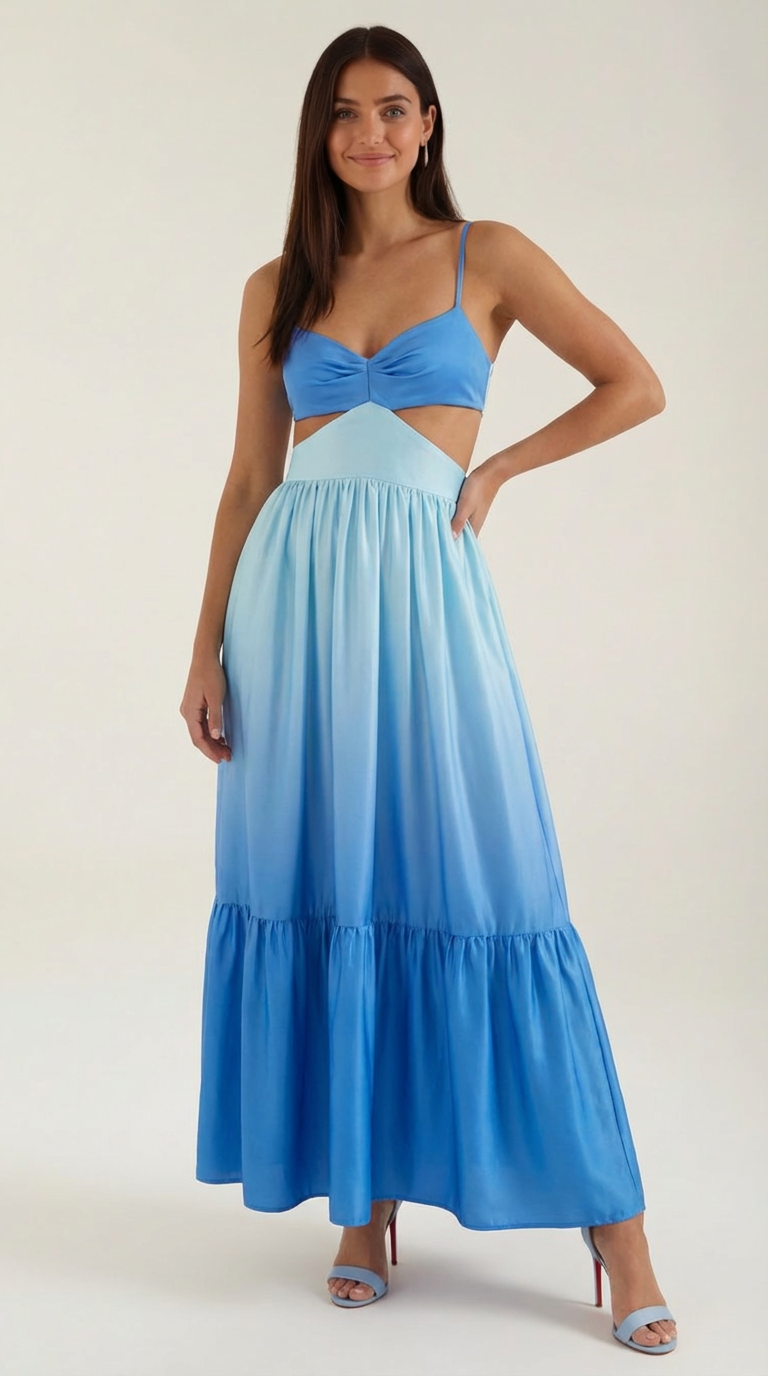 Laura | Vestido Maxi con Escote