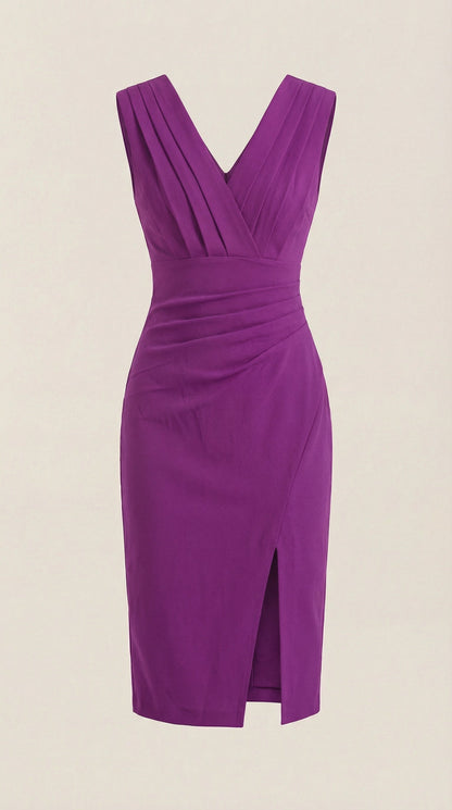 Lydia | Vestido Midi con Escote en V