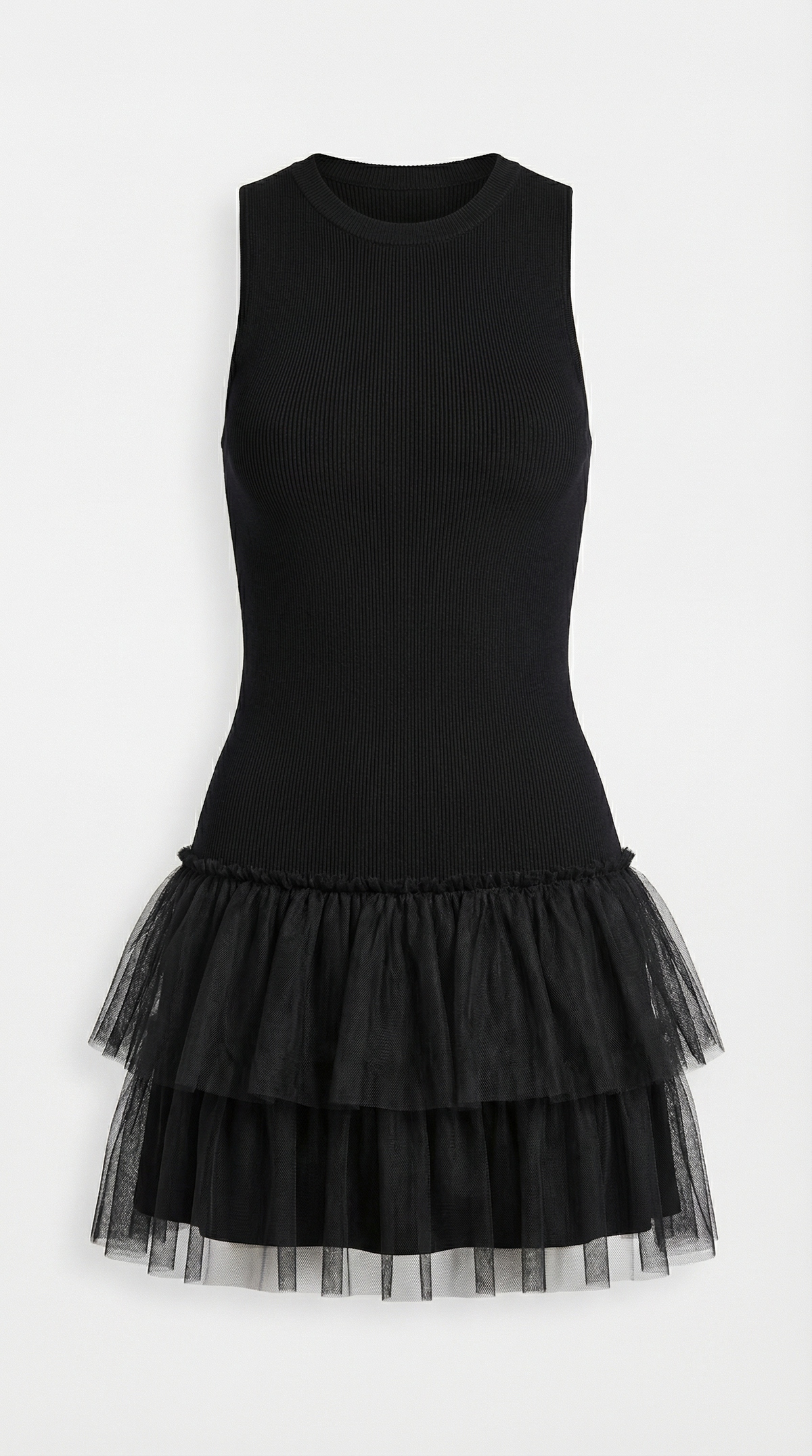 Nadia | Vestido Mini de Tul con Cuello Alto