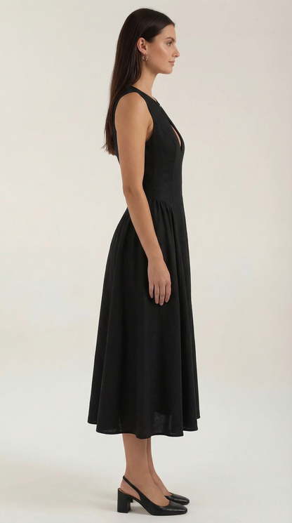 Nancy | Vestido Midi con Aberturas