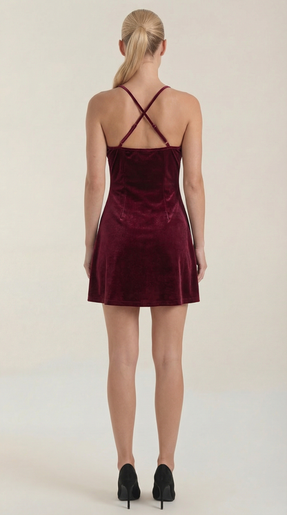 Olivia | Vestido Corto de Tirantes Verde Oliva