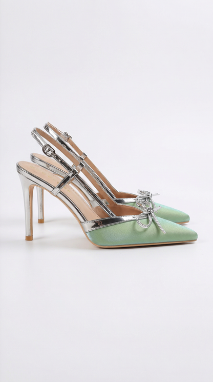Rebecca | Tacones de Satén con Lazo