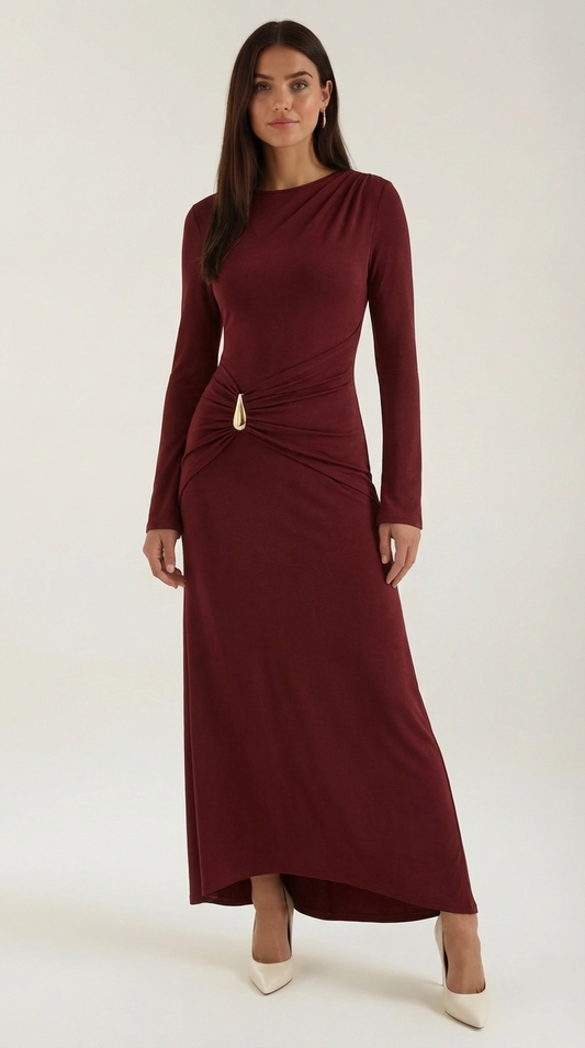 Renee | Vestido Maxi de Manga Larga