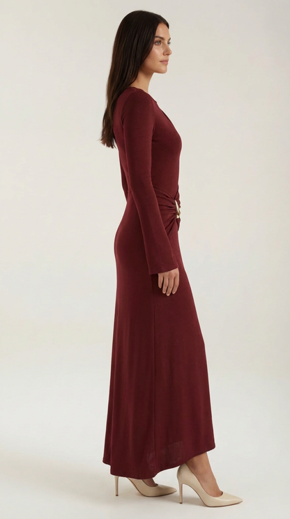 Renee | Vestido Maxi de Manga Larga