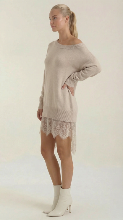 Rosemary | Vestido de Punto con Encaje