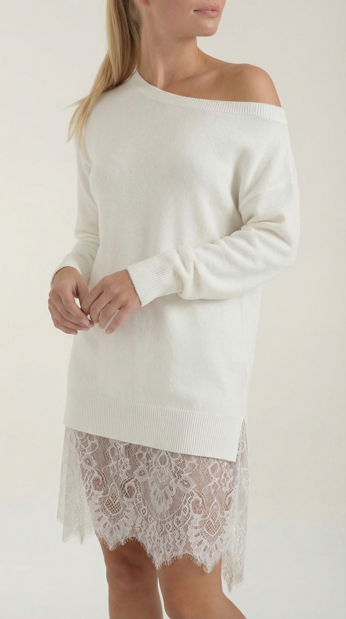 Rosemary | Vestido de Punto con Encaje