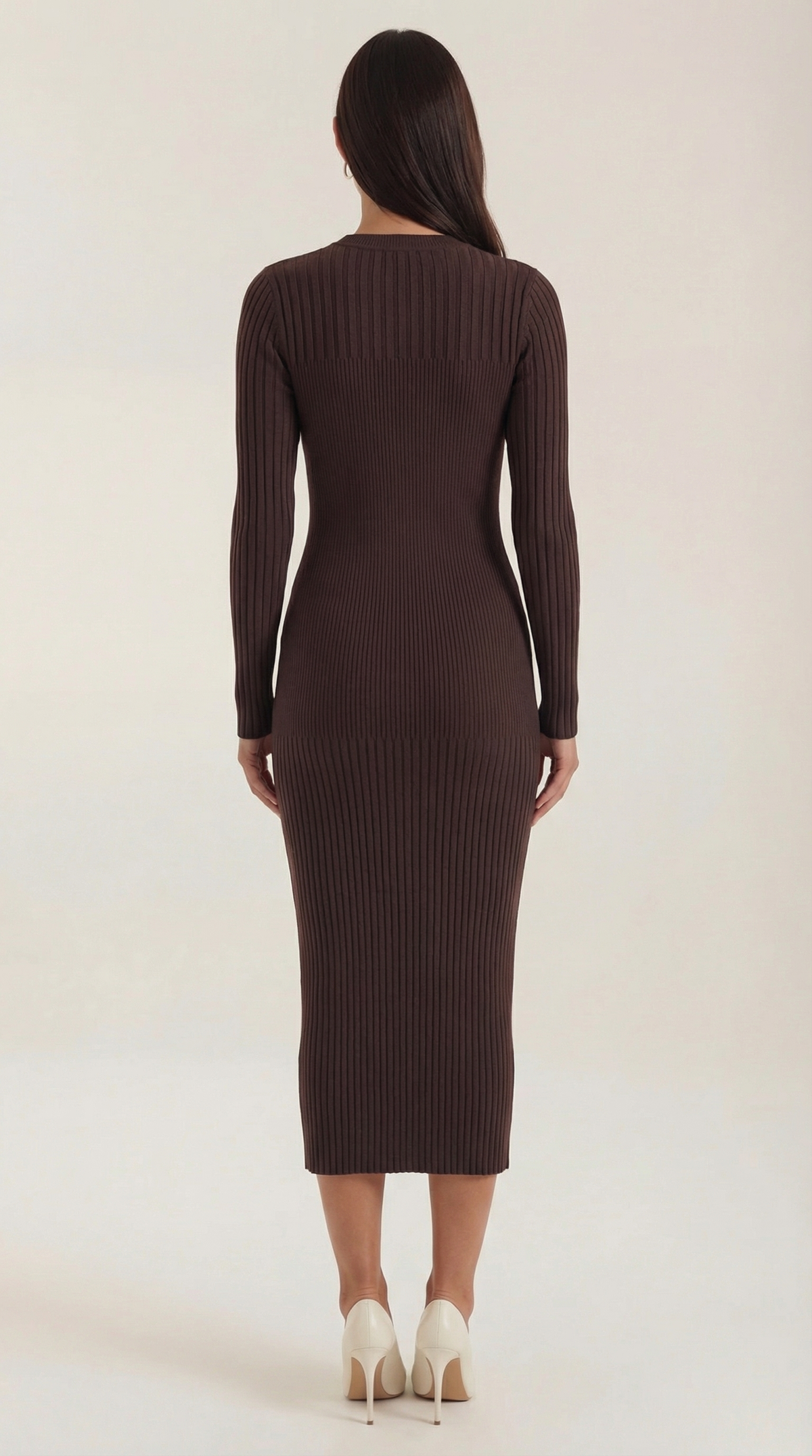 Sheila | Vestido Midi Ajustado de Canalé
