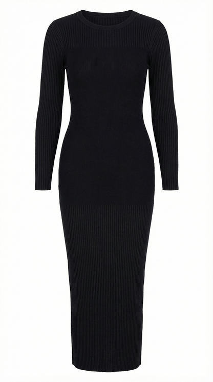 Sheila | Vestido Midi Ajustado de Canalé