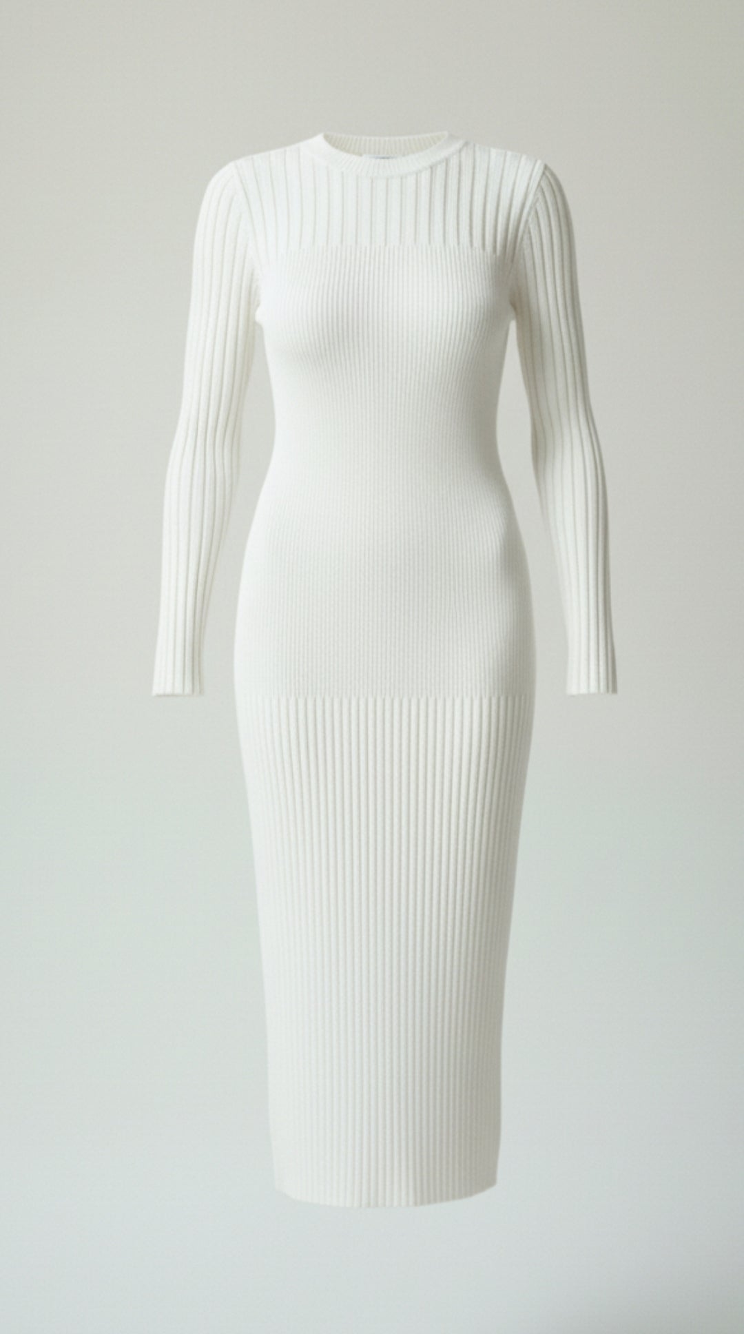 Sheila | Vestido Midi Ajustado de Canalé