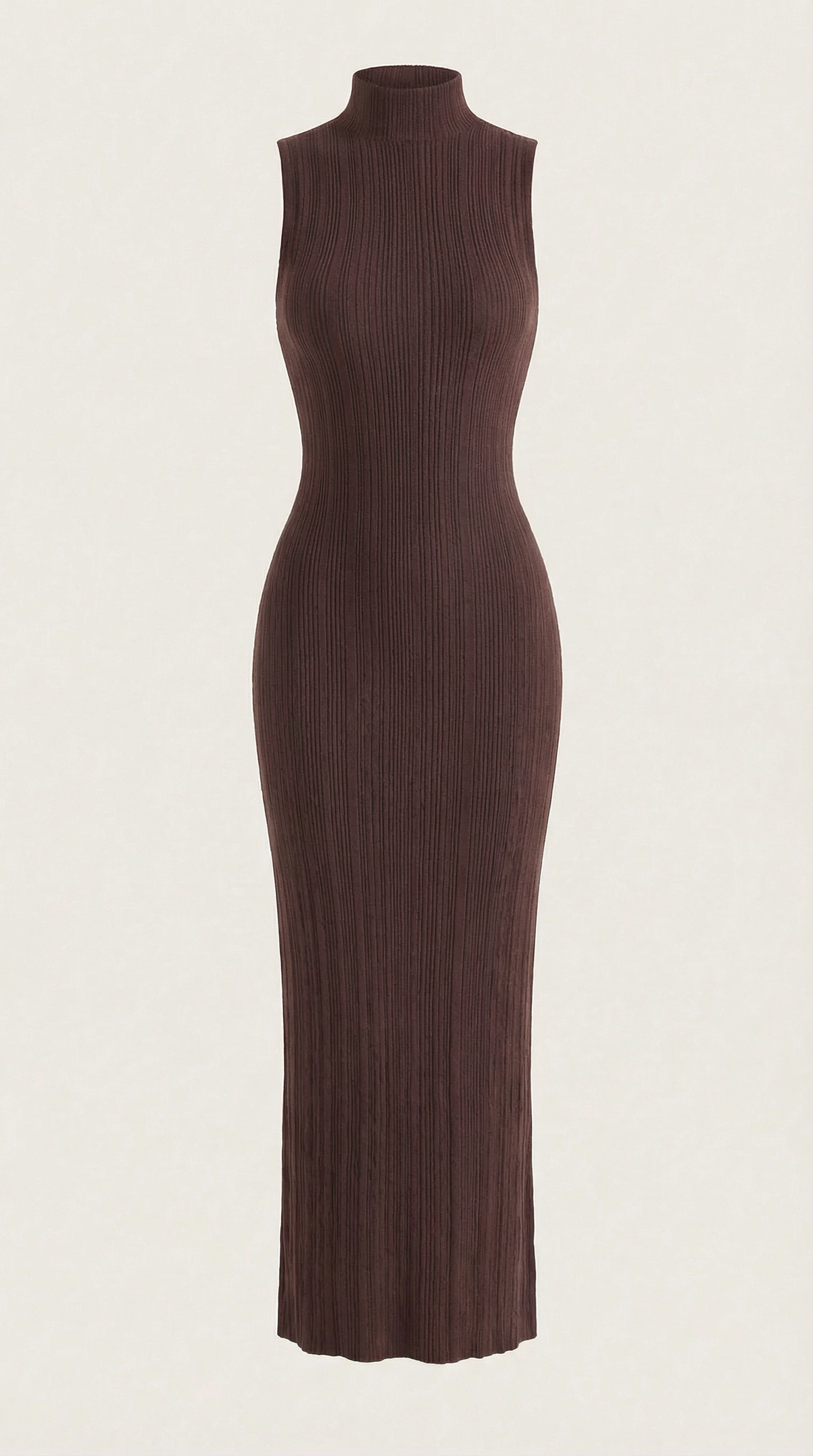 Sonia | Vestido Midi Ajustado de Cuello Alto