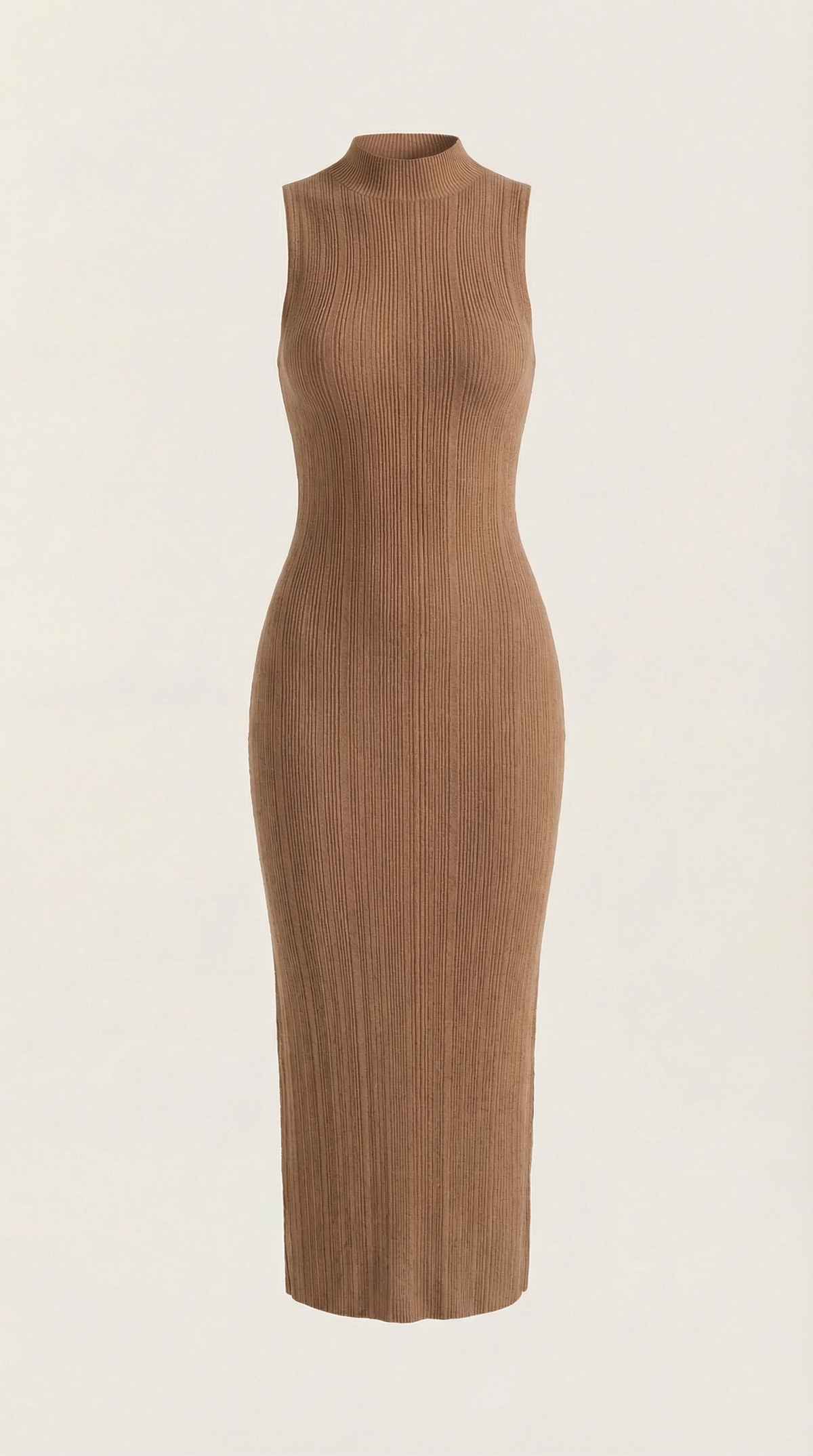 Sonia | Vestido Midi Ajustado de Cuello Alto