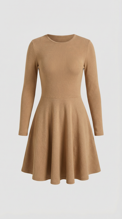Tiffany | Vestido Corto con Mangas Largas y Pliegues