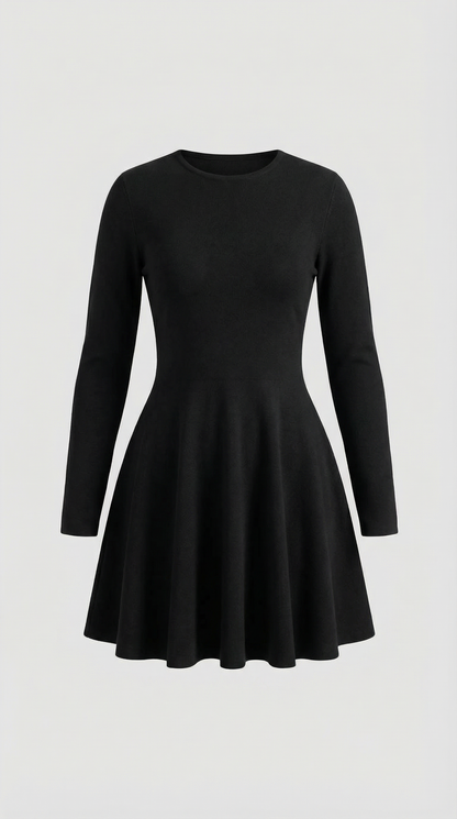 Tiffany | Vestido Corto con Mangas Largas y Pliegues