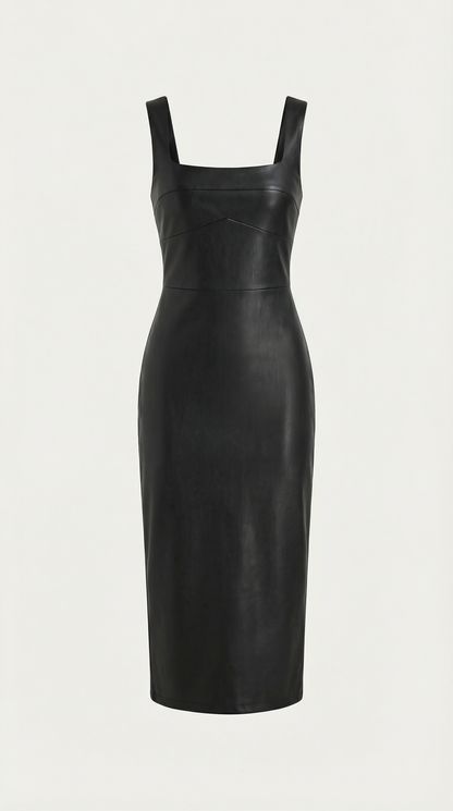 Yvonne | Vestido Ajustado de Piel Sintética