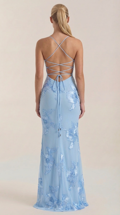 Chantal | Vestido Maxi Floral con Corsé