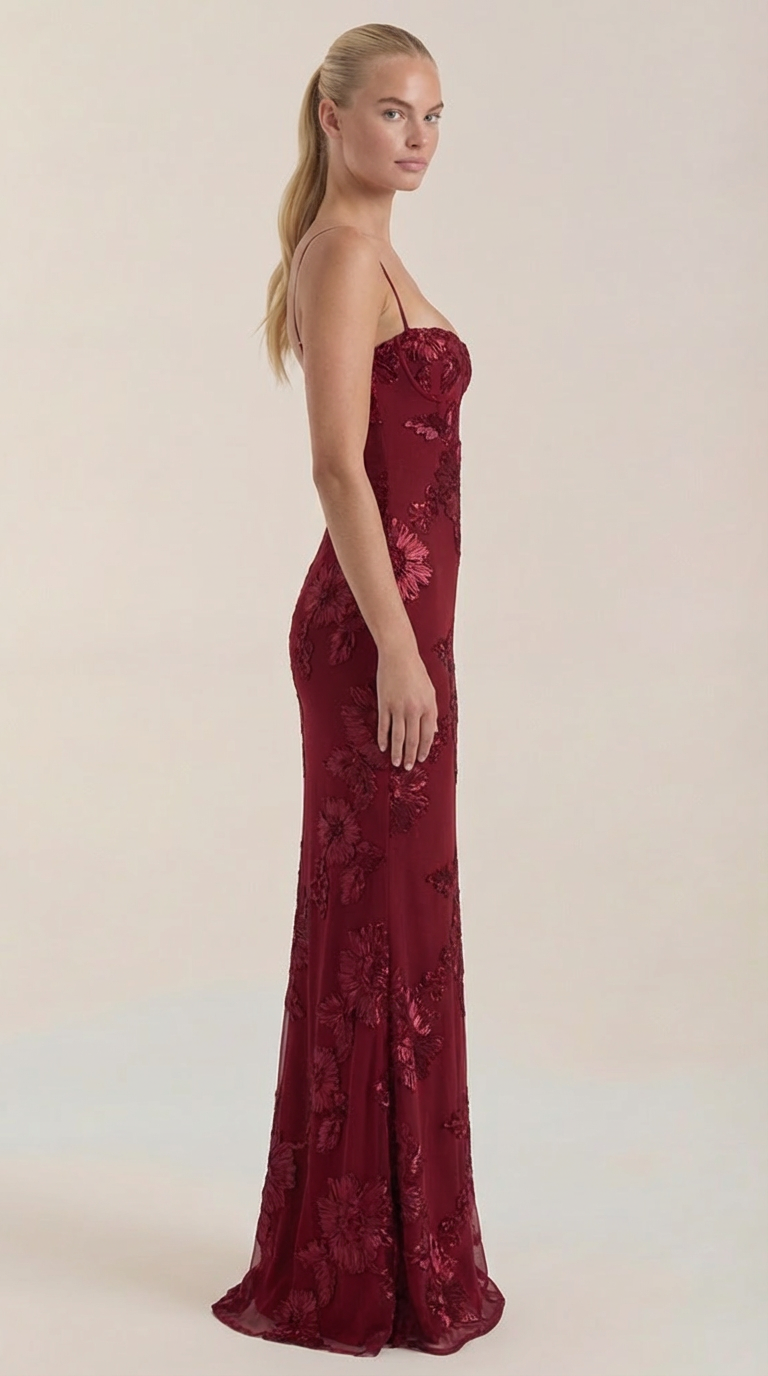 Chantal | Vestido Maxi Floral con Corsé