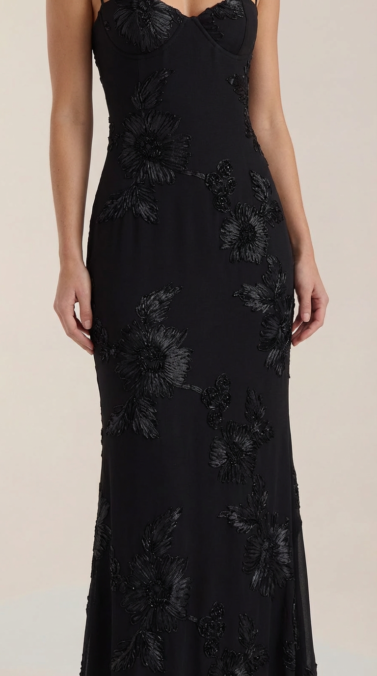 Chantal | Vestido Maxi Floral con Corsé