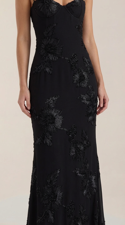 Chantal | Vestido Maxi Floral con Corsé