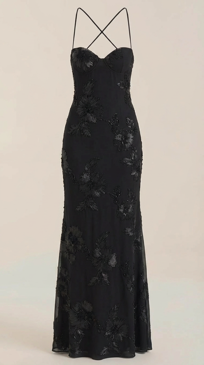 Chantal | Vestido Maxi Floral con Corsé