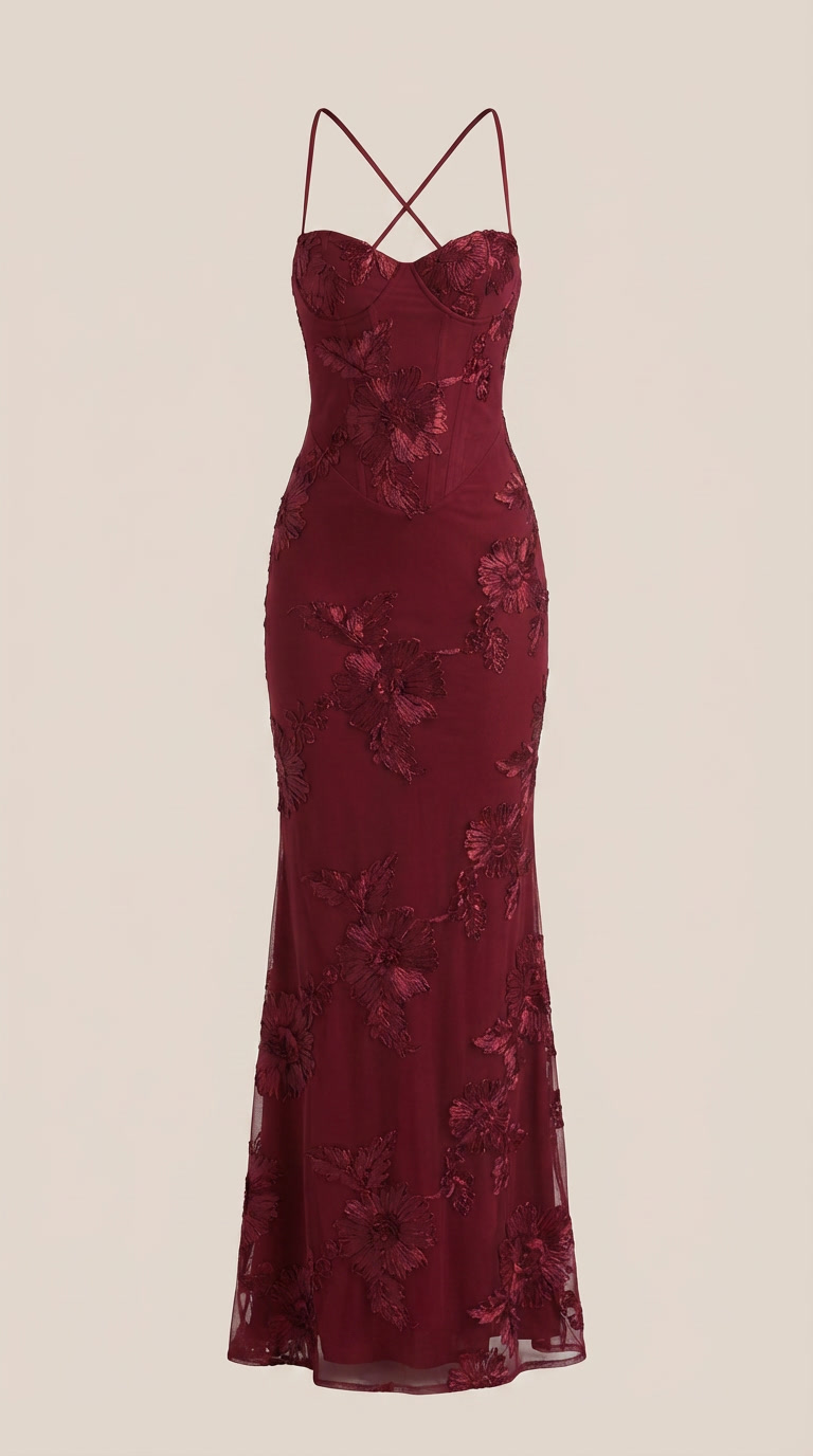 Chantal | Vestido Maxi Floral con Corsé