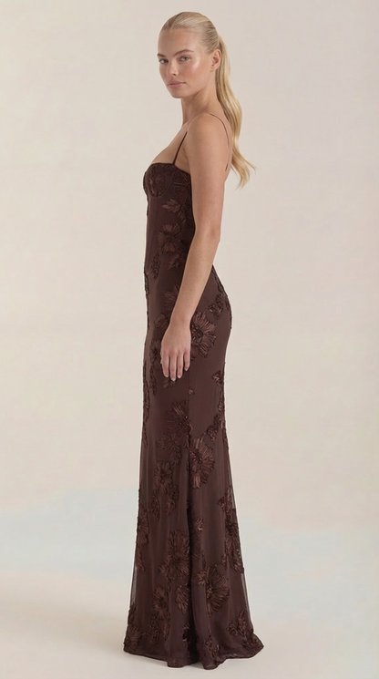 Chantal | Vestido Maxi Floral con Corsé