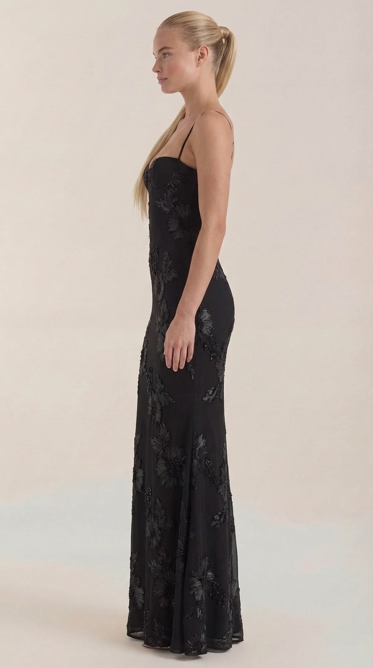 Chantal | Vestido Maxi Floral con Corsé