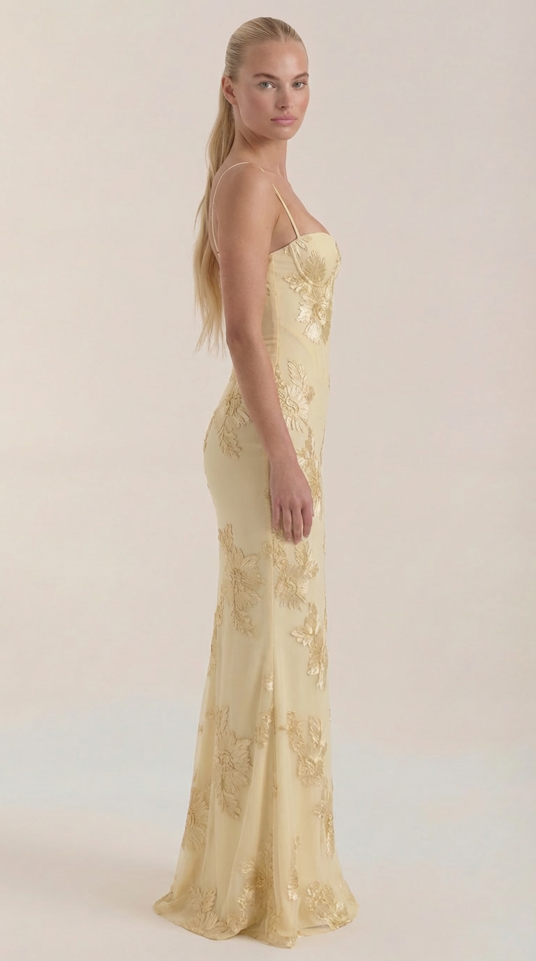 Chantal | Vestido Maxi Floral con Corsé