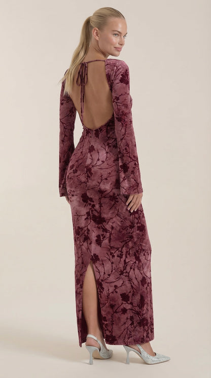 Colleen | Vestido Maxi de Manga Larga