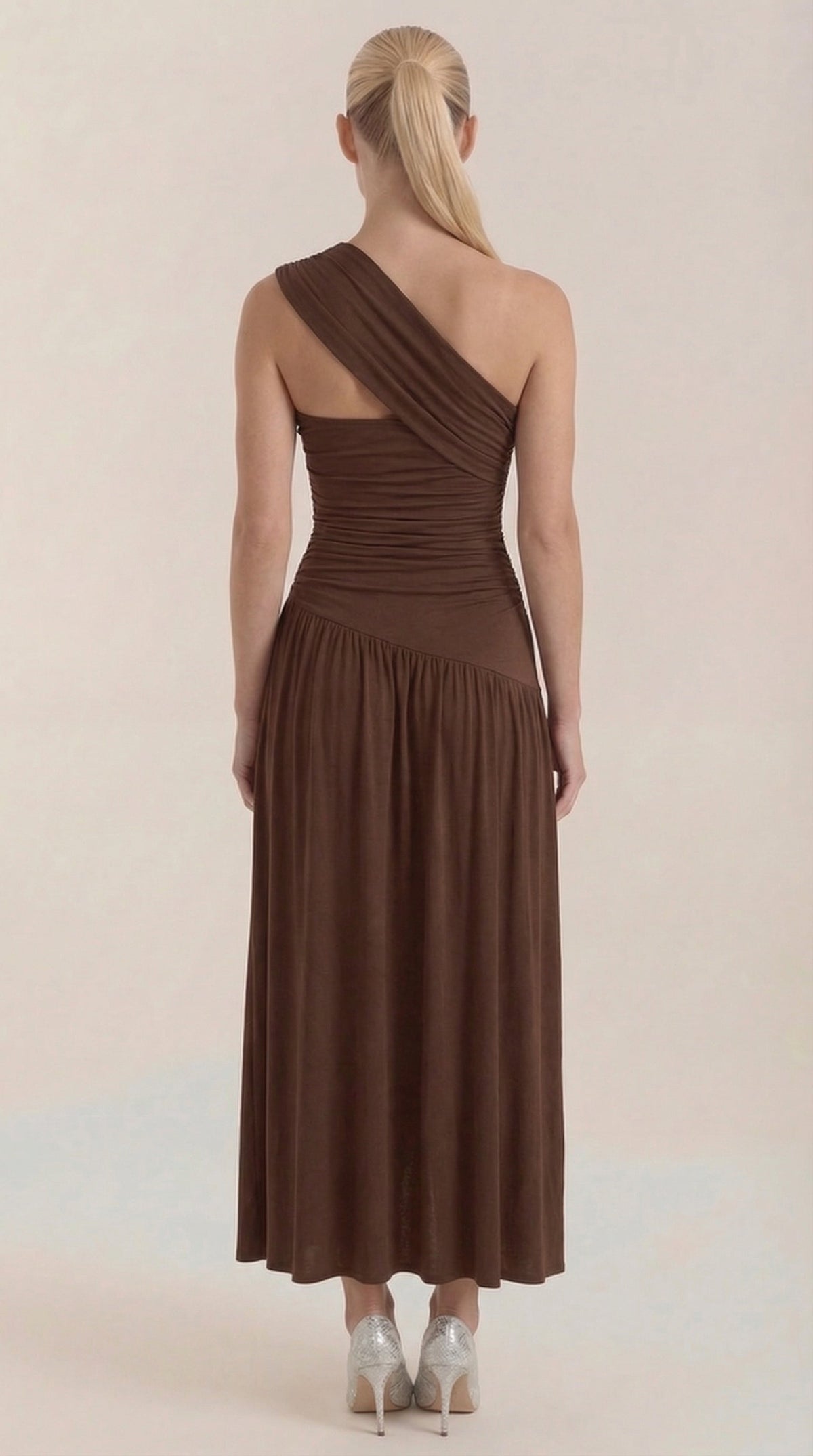 Enid | Vestido Maxi Asimétrico de Un Hombro
