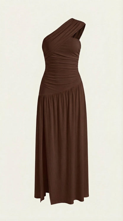 Enid | Vestido Maxi Asimétrico de Un Hombro