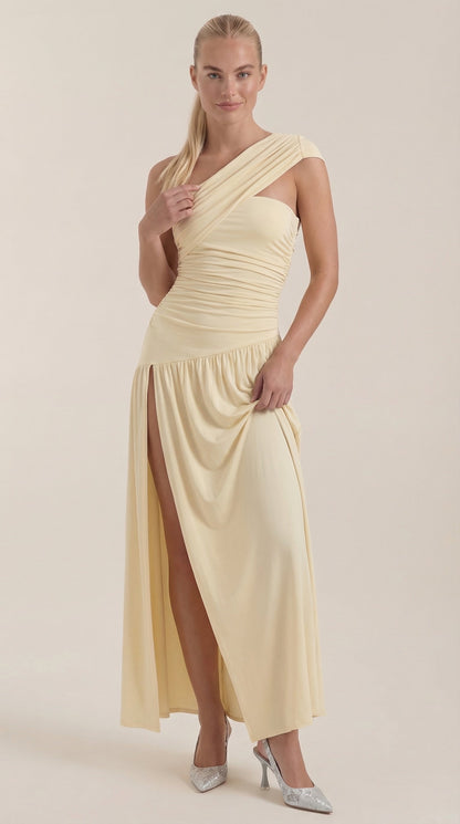 Enid | Vestido Maxi Asimétrico de Un Hombro