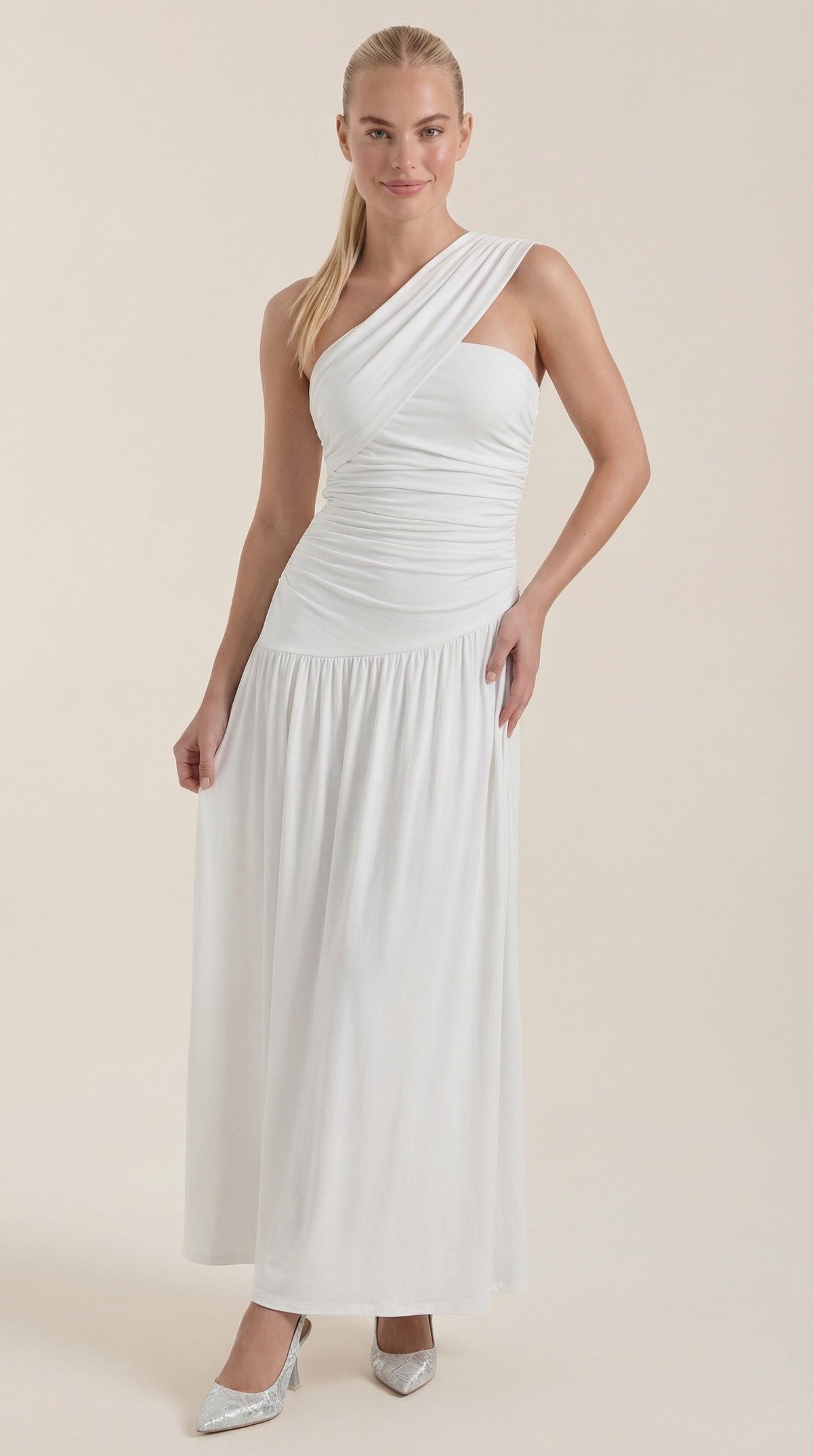 Enid | Vestido Maxi Asimétrico de Un Hombro