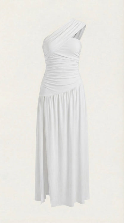 Enid | Vestido Maxi Asimétrico de Un Hombro