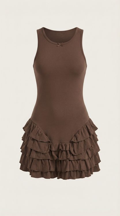 Gwen | Vestido Corto con Volantes