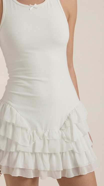 Gwen | Vestido Corto con Volantes