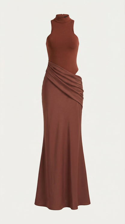 Hester | Vestido Maxi de Cuello Alto